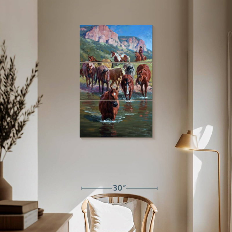 Brampt The Crossing Herd, 57" H x 36" W