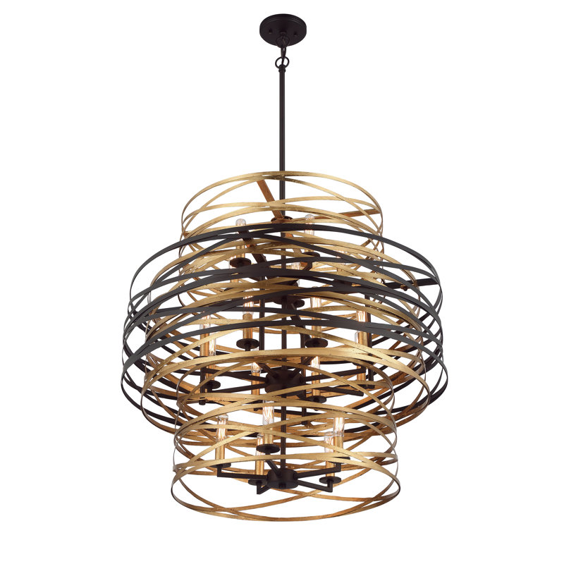 Brayden Studio Harnett Dark Bronze Finish Chandelier