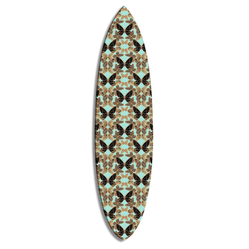 Butterfly Pattern Decorative Acrylic Surfboard by Oliver Gal