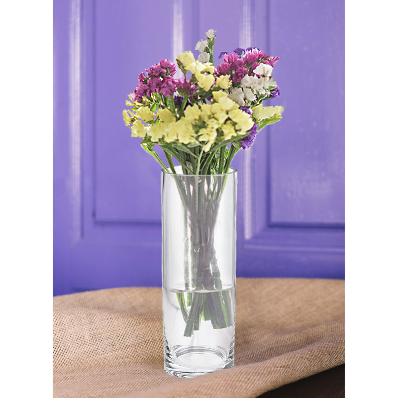 Aiyub Glass Table Vase, 10" H x 4" W x 4" D