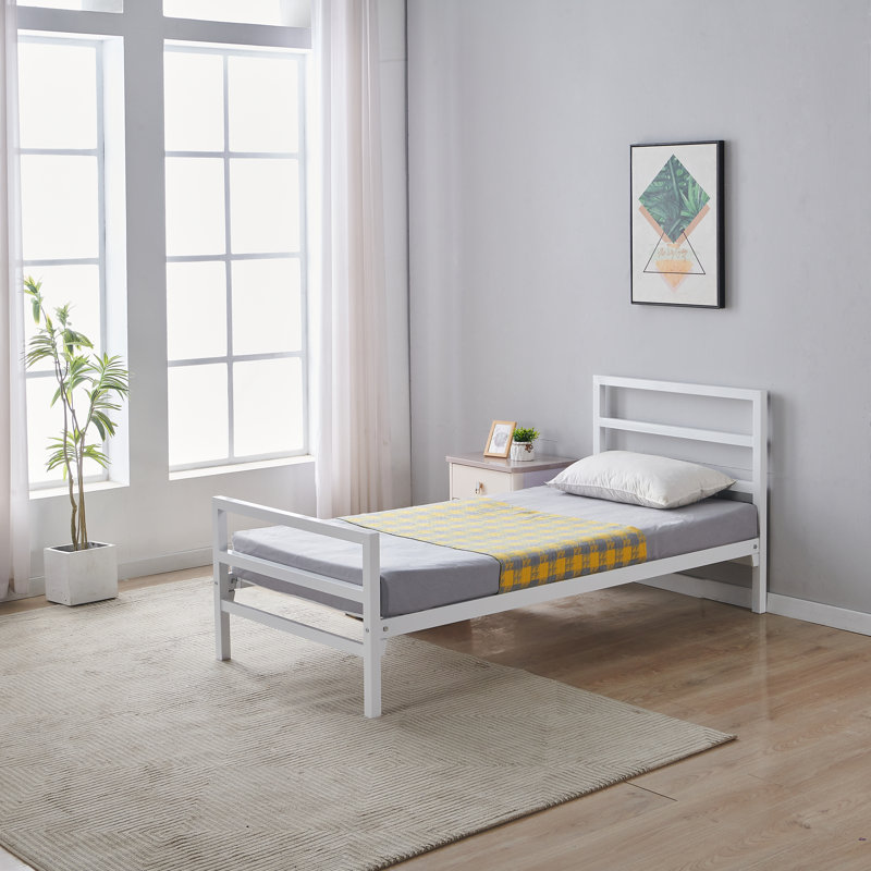 Metal Bed, Single (3'), White