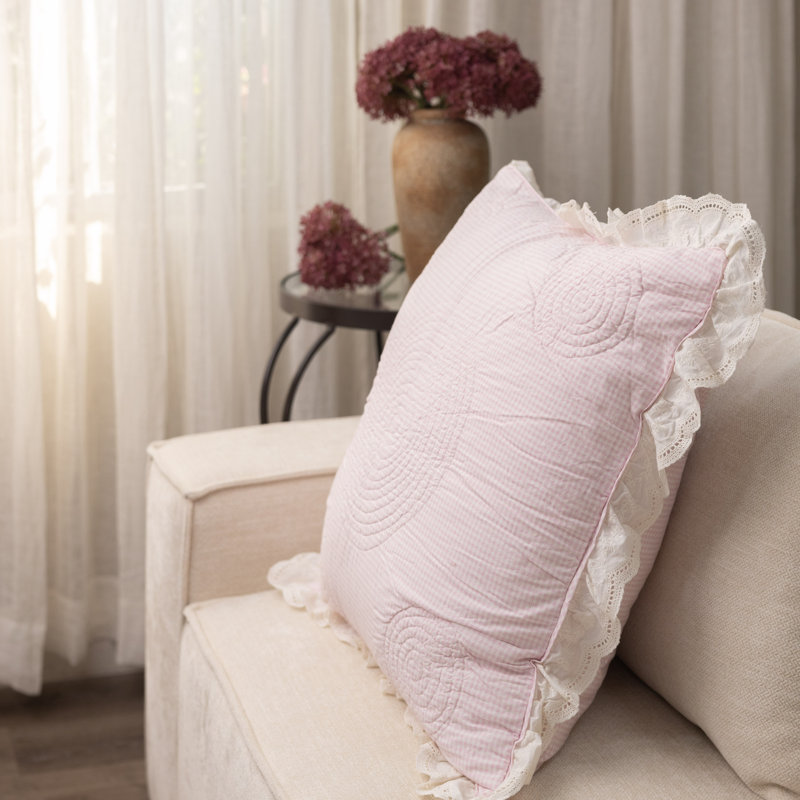 Chevron Sham, Standard, Taupe