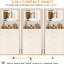 Meuble-lavabo compact 3 en 1, coiffeuse blanche avec tiroirs, rangement spacieux pour la décoration de la chambre à coucher, bureau en verre visible