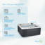 Restore® 6-Person 50-Jet Lounger Hot Tub with LED Lighting and Ozonator-123989509