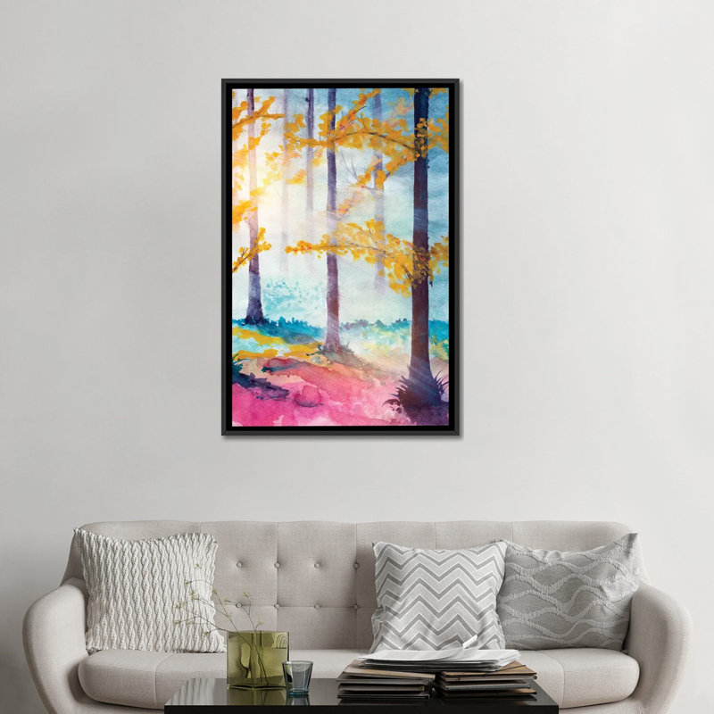«In The Forest VI» par Marco Gonzalez, impression sur toile tendue, H 26 po x l 18 po x P 1,5 po, Toile avec cadre noir