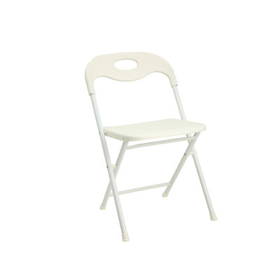 800Lb Capacity White Stainless Steel 4 Folding Chairs, Stackable, Waterproof, Commercial-Grade Strength, Flat For Backyard Use, All-Weather Durability, Silent Non-Scratch Design Capacity, Closet