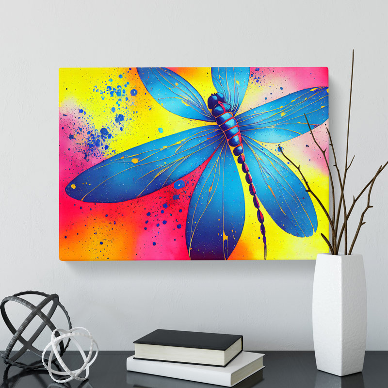 Dragonfly Splash Vol.1 Abstract - Wrapped Canvas, 35cm H x 50cm W x 3cm D