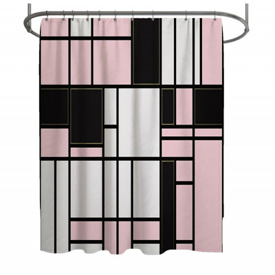 Mondrian Shower Curtain -  geometric Bathroom Decor