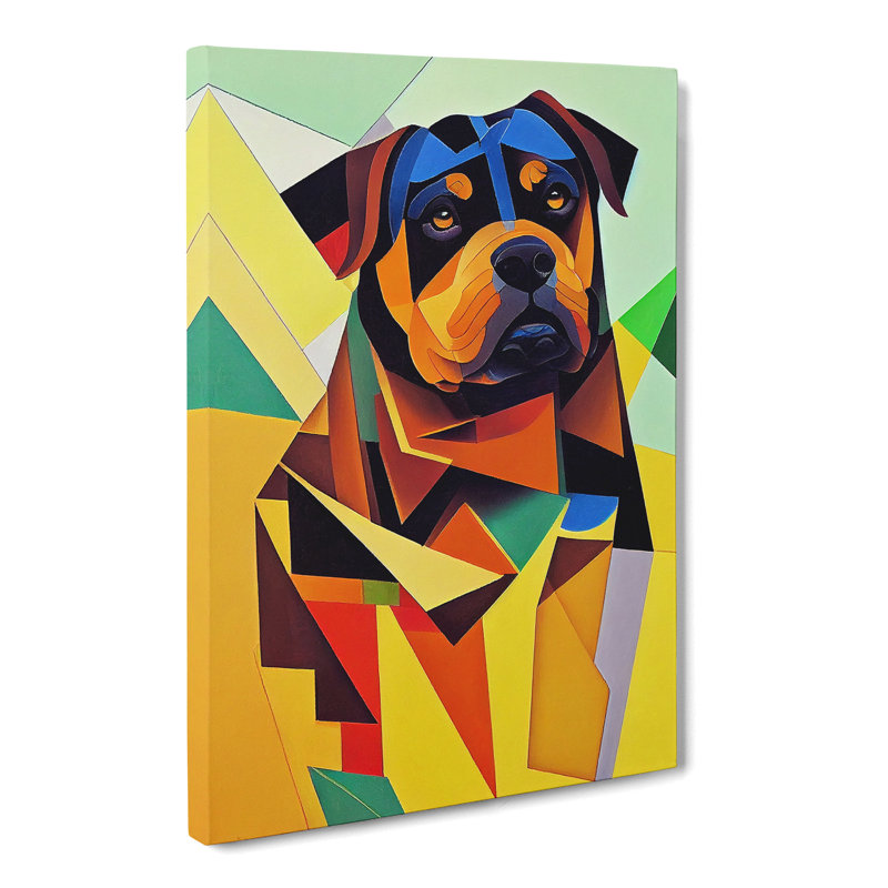 Rottweiler Cubism Vol.2 - Wrapped Canvas Print, 50cm H x 35cm W x 3cm D