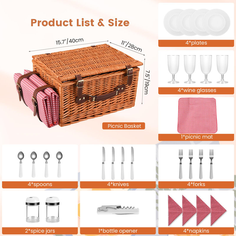Wicker Picnic Basket