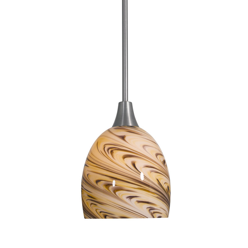 Mini-luminaire suspendu 1 lumière Art Glass