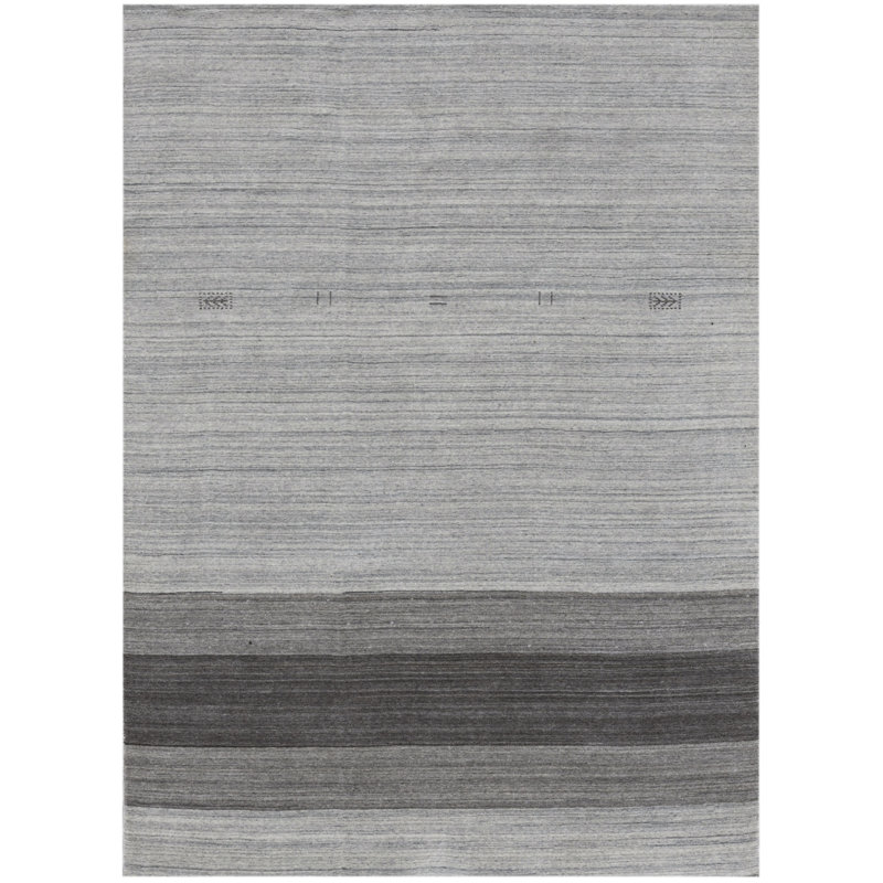 Wool Striped Indoor Rug, Rectangle 9' W x 12' L