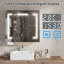 70x75mm LED Bathroom Mirror Cabinet with Charging and Light, Storage Cupboard with Tissue Slot
