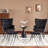 Tufted Wingback Chair and Ottoman-390166509
