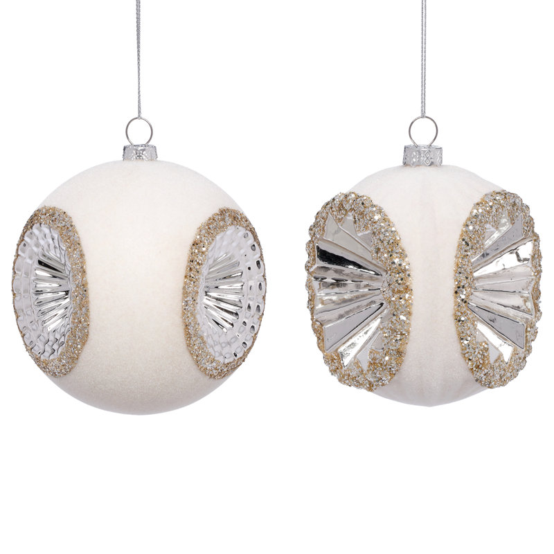 Glitter Fan Ornament, 4 Inches