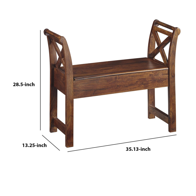 Kylan Solid Wood Storage Bench