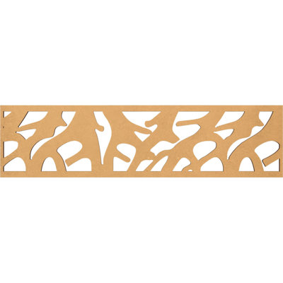 47"W x 12"H x 3/8"T Manton Fretwork Moulding, Raw MDF