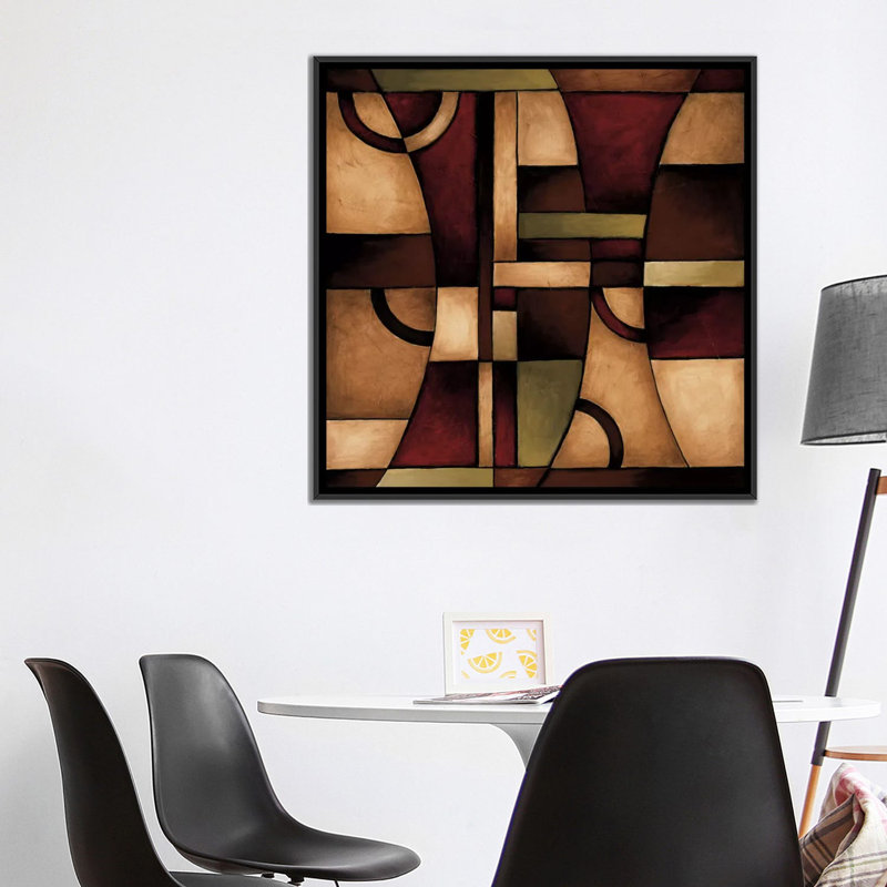 Connections I - reproduction d'art sur toile, H 26 po x l 26 po, Toile encadrée, Noir