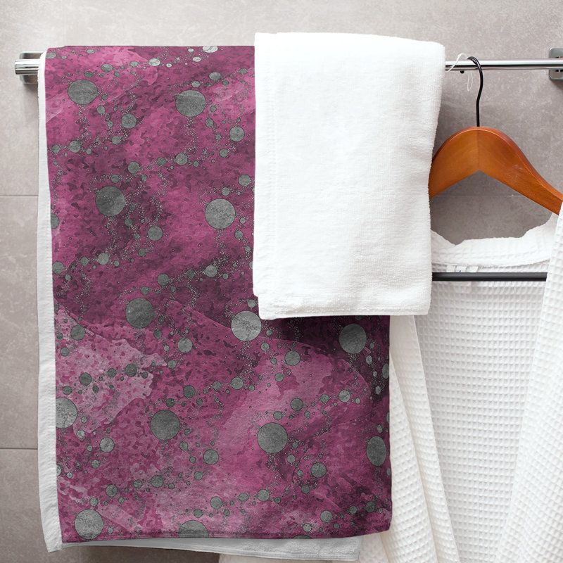 Serviette de bain Planets and Stars, Rose