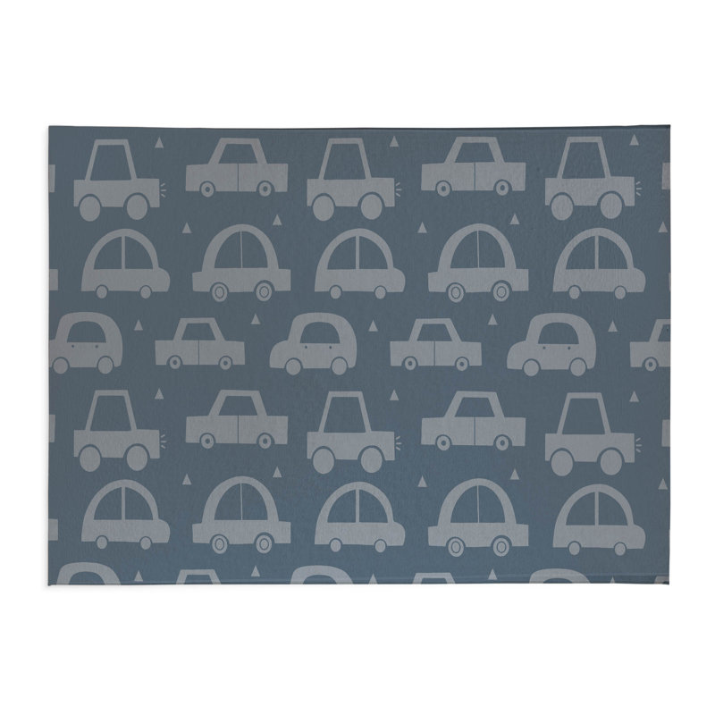 Driveway Colorized Kids Play Mat, Blue, Rectangle 3' x 5'