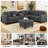 Kentrell L-Shape Sectional Sofa Couch With USB Ports & Cup Holders-526308853