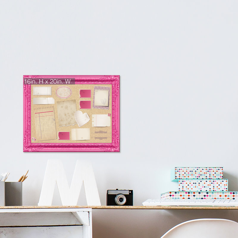 Tableau effaçable à sec à fixation mural, H 16 po x l 20 po x P 0,75 po