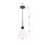 Luminaire suspendu conique à 1 lumière Okelly-1350956799