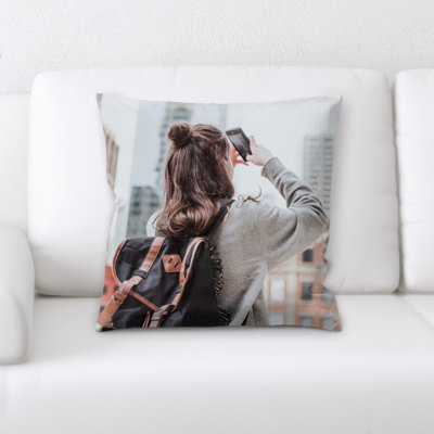 Microsuede Reversible Throw Pillow