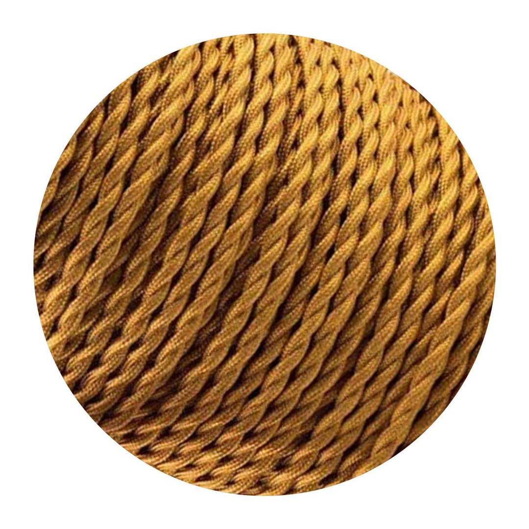 2Core Twisted Vintage Coloured 0.75Mm Braided Fabric Flexible Electrical UK Lighting Wire Cable