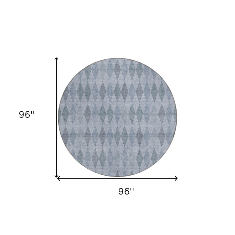 Tapis d'intérieur rond lavable antidérapant 8 po