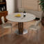 Table de salle à manger ronde en pierre frittée-1818513412