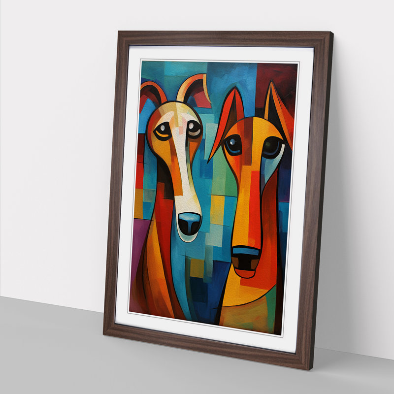 Greyhound Cubism No.2 - Framed Print