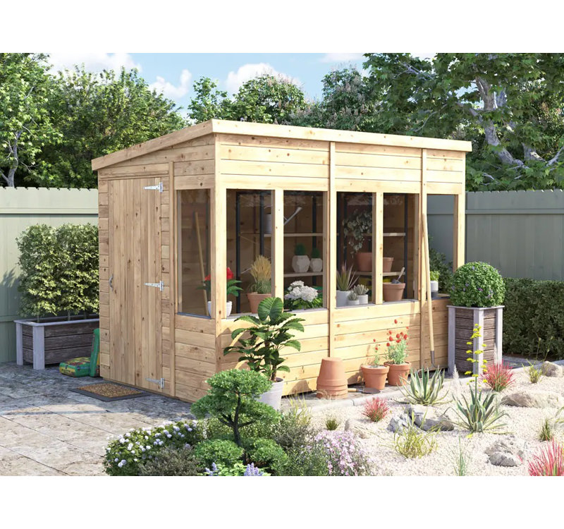 Dunster House Potting Shed Pent Roof W6' x D10' (W1.8m x D3.0m) Overlord Modular