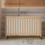 Lit de bébé pliant en bois double avec matelas