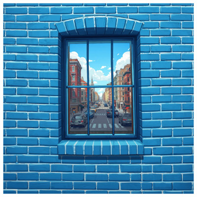 Coussins décoratifs Blue Brick