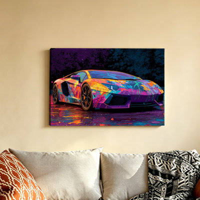 Graffiti Lamborghini Wall Art Car Poster
