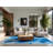 Soft Plush Polett Cloud Data Symbol Minimalist Geometric Area Rug in Blue – BabyBlue Binding-26897219