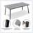 6-Person Outdoor Dining Set with Aluminum Frame  and Folded Reclining Armchairs-1427318833-1427318832