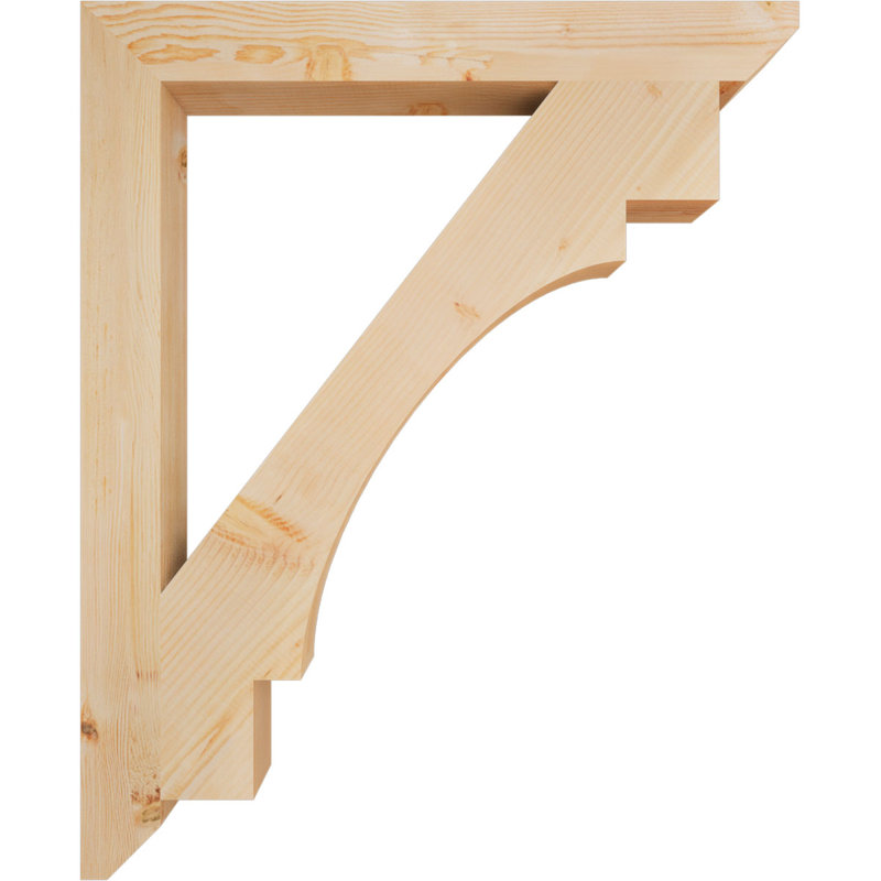 Support en bois / corbeau, Douglas (lisse), H 44 po x l 3,5 po x P 36 po