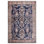 Tapis floral tissé à la machine Lindauer - bleu marine / rosé