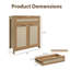 Buffet en rotin, armoire de rangement Farmhouse avec tablette réglable, armoire de cuisine Boho avec tiroir pour la salle à manger, la cuisine, le vestibule, le salon, le bois