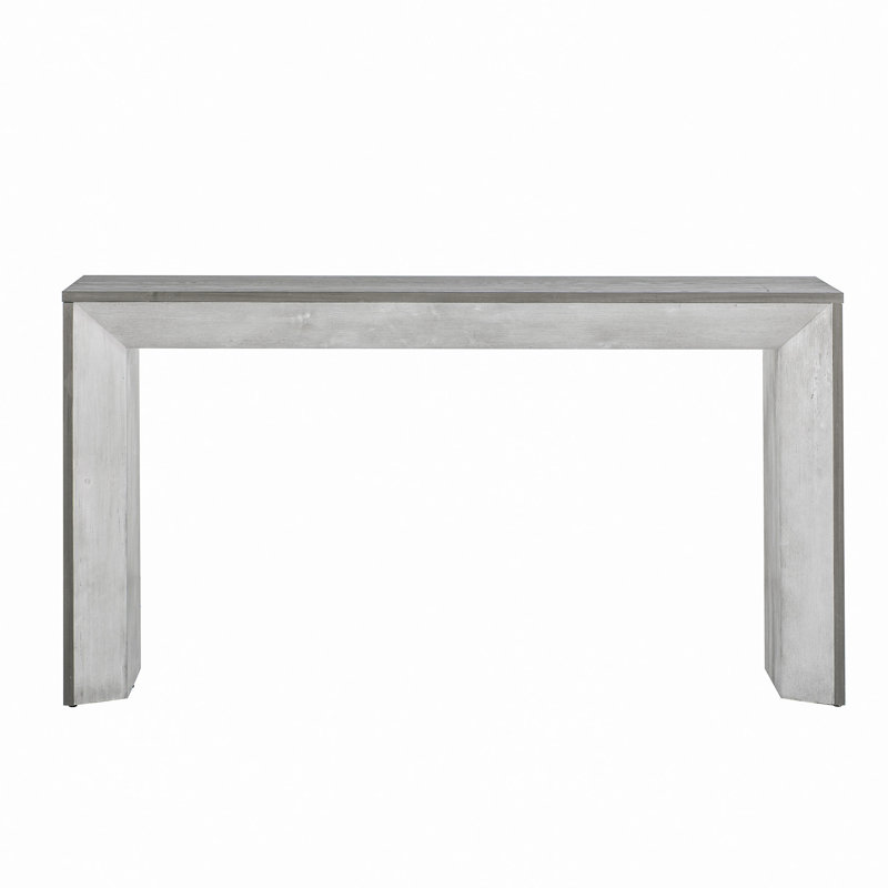 59" Wood Console Table with High-Quality Wood Veneer Top for Hallway, Living Room, or Entryway, Gray