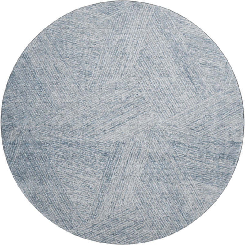 Premium Machine Washable Finchley AMF991 Lines Rug, Round 8'