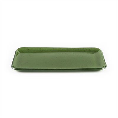 Glass Dinnerware 12.25" x 6" x h:1" Rectangular Glass Platter