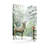 Animals Winter Deer Snow Birch Bird Fence-419607858