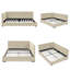  Lit de jour rembourré 81 po - Structure en bois d'eucalyptus massif - Chaise longue d'angle en velours - Capacité de 500 lb-797179159