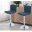 Ensemble de 2 tabourets de bar touffetés en tissu, tabourets de bar réglables à hauteur de comptoir pivotante avec dossier, chaises de bar rembourrées sans accoudoir pour la cuisine et le café-118609826-118611200-118611201
