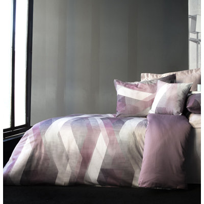 Ensemble de housse de couette 100% coton Aat rose / crème / gris 3 pièces