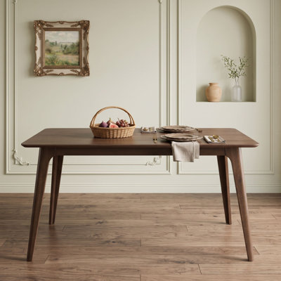 Rectangular Dining Table with Wood Legs
