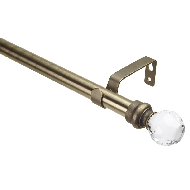 Tringle à rideaux simple en cristal Beachmere, 86" - 120"